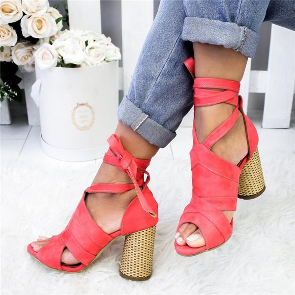 

dress shoes women lace up sandals summer gladiator high heels open toe ladies ankle cross strap roman espadrille, Black