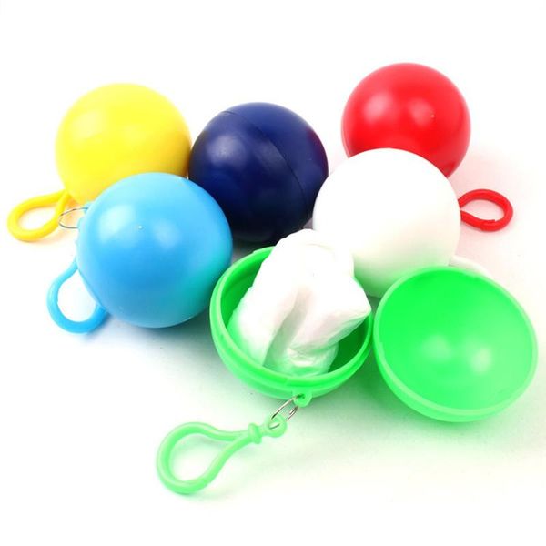 

raincoats foldable disposable emergency raincoat ball outdoor travel folding poncho with case hiking camping cycling