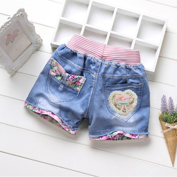 

girls denim shorts teenagers summer lace short pants kids beach clothes children's for teenage, Black