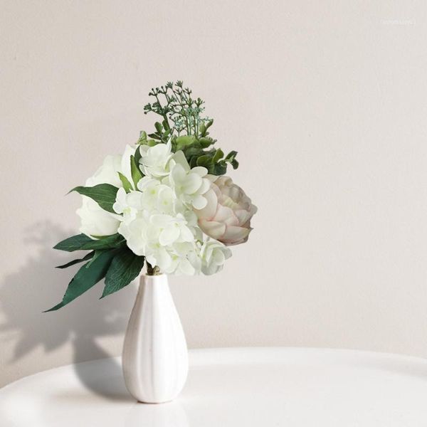 

artificial peony flower bouquet wedding floral decor home office table centerpiece fake flower11