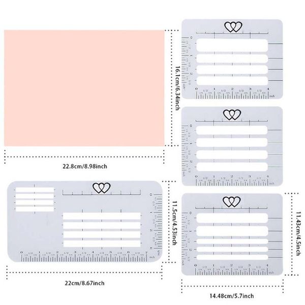 

greeting cards 4pcs 4 style envelope addressing guide stencil templates fits wide range for envelopes sewing thank you