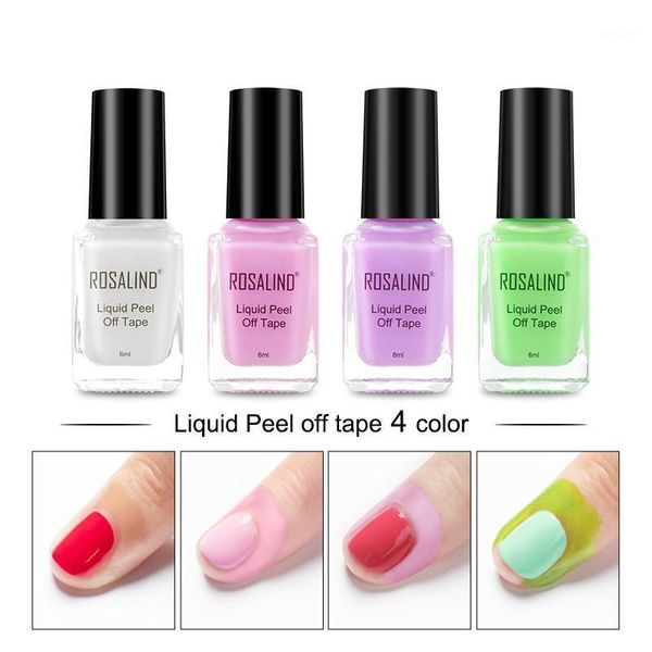 

peel off anti-overflow glue easy removing nail edges protection art tool1, Red;pink