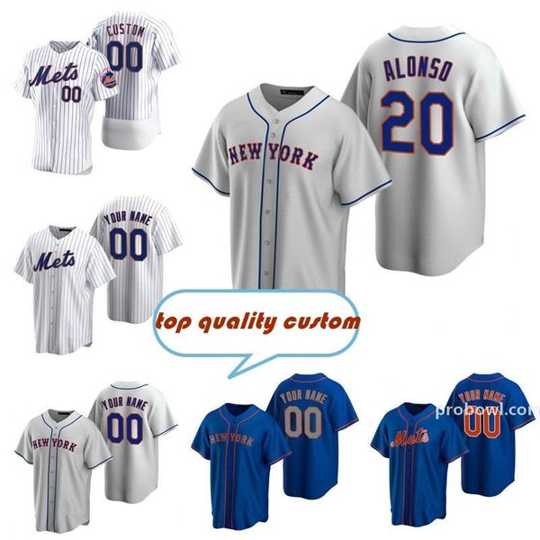 

custom 12 francisco lindor jerseys 20 pete alonso 48 jacob degrom strawberry wilson hernandez piazza stroman baseball jersey men women youth, Blue;black