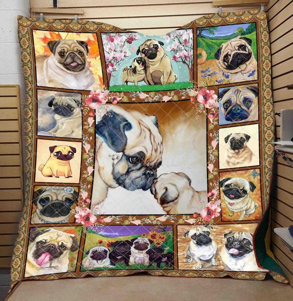 

comforters & sets 3d pet puppy cute dog quilt blanket for kids and teens soft warm thin office