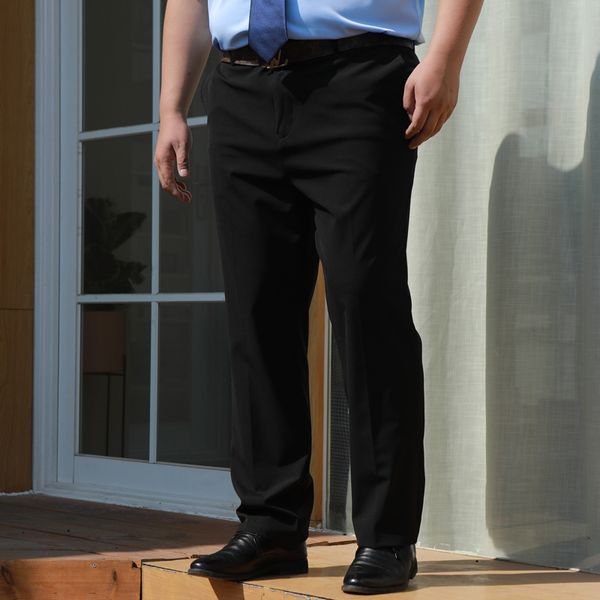 

5xl 6xl 7xl 8xl 9xl stretch 2021 spring and see business light pants, Black
