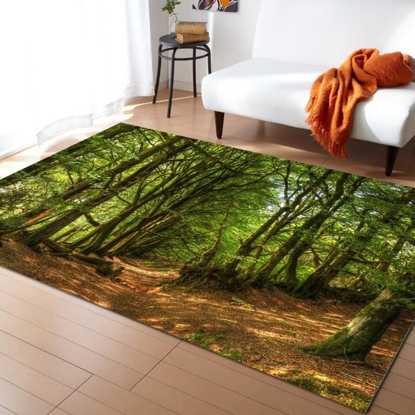 

carpets green forest jungle printed floor mat door mats lounge rug kids carpet living room bedroom modern home decoration