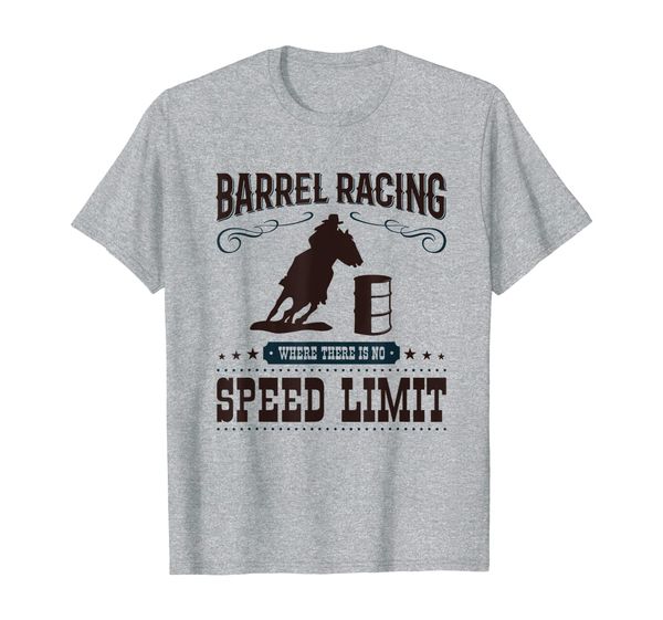 

no speed limit quote - barrel racer t-shirt, White;black