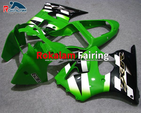 

sportbike fairings for kawasaki ninja zx6r zx 6r 2000 2001 2002 aftermarket fairing motorcycle fairings (injection molding)