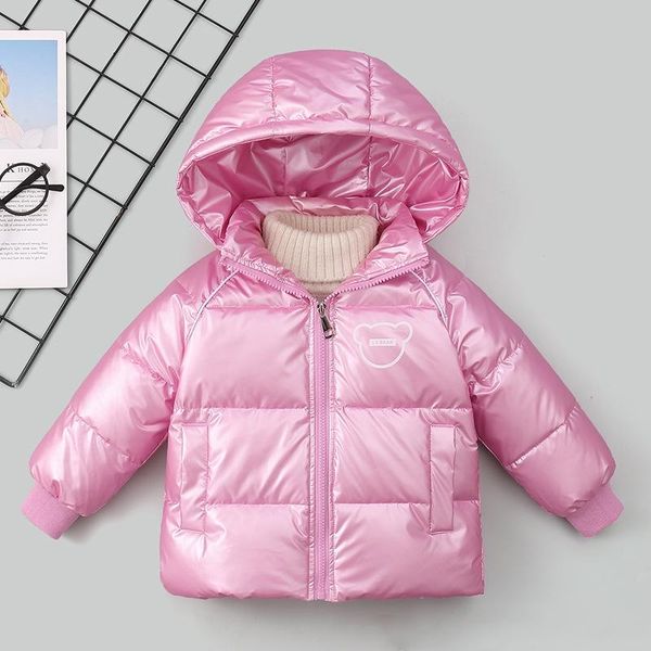 

down coat children boys trendy jacket girls fashion hooded outerwear kids casual warm winter clothes 1-9year, Blue;gray