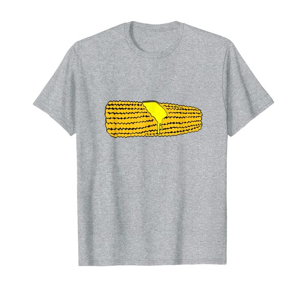 

buttered corn on the cob bbq side dish t-shirt, White;black