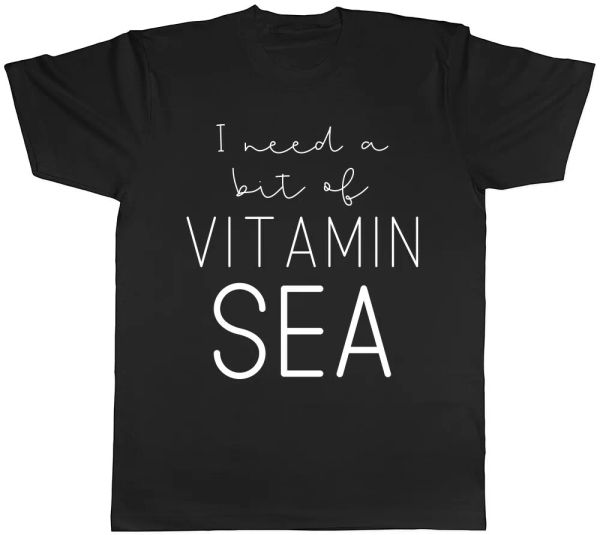 

i need a bit of vitamin sea mens t-shirt tee, White;black