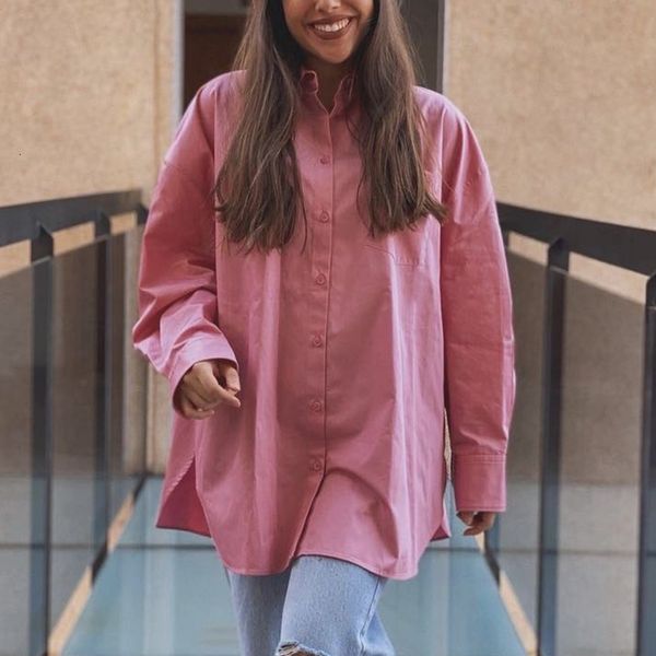 

women's blouses & shirts stylish women loose v neck 2021 spring-autumn fashion ladies elegant solid shirt casual girls chic s, White