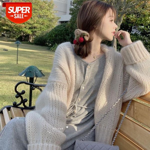 

gentle style with a long skirt, women's knit dress, over-the-knee bottoming sweater skirt #p95y, White;black