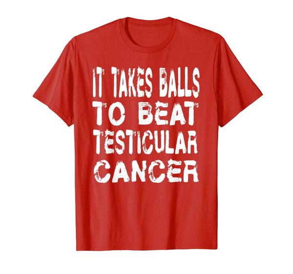 

it takes balls to beat testicular cancer survivor tee shirt, White;black