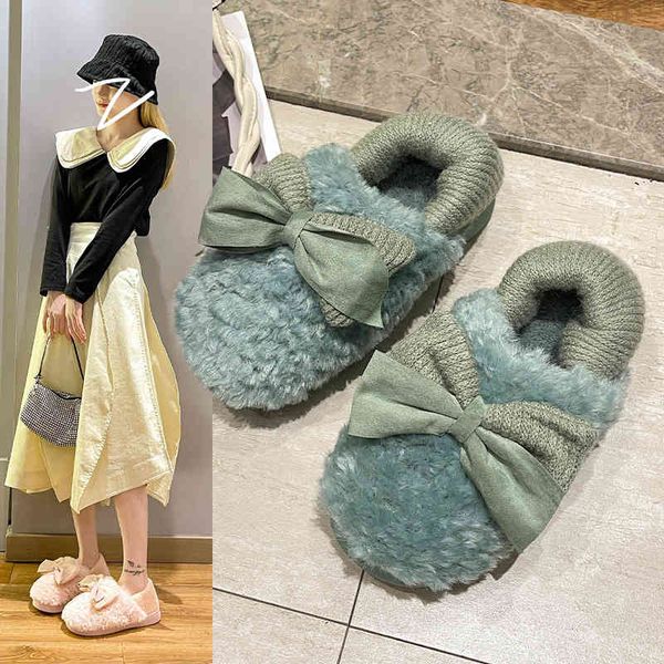 

slippers home slippers for the women's furry winter short stuffed man don't slide fourth soft couple shoes inside men ulku, Black