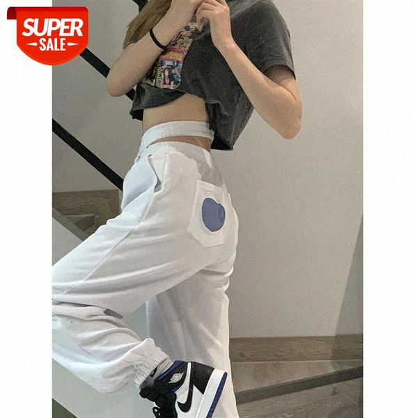 

net red pants fashion loose straight love pocket casual sports #ic4q, Black;gray