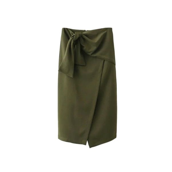 

skirts fashion women lace-up asymmetical 2021 elegant ladies hip skirt high waist solid casual ol bottoms jupe femme, Black