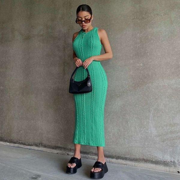 

fashion green white knitted sleeveless girl slim hip wrap fashion, White;black