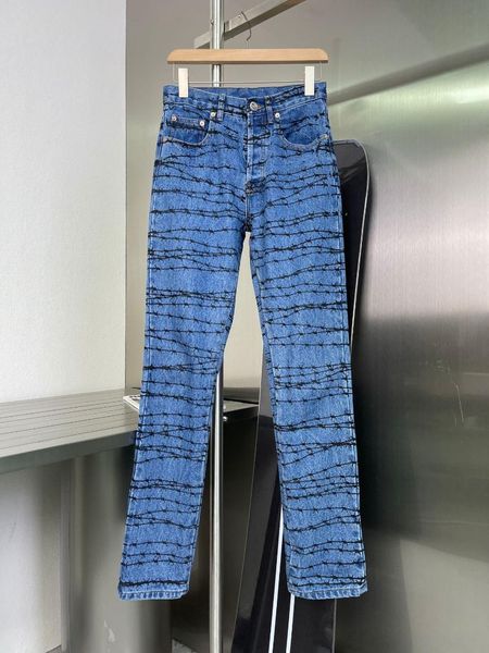 

women's jeans 2021fw autumn women prints denim pants trouse female straight gdnz 6.28, Blue