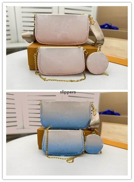 

designer luxury multi pochette accessoires m57633 shoulder bags blue giant bag new size:24*13.5*4cm