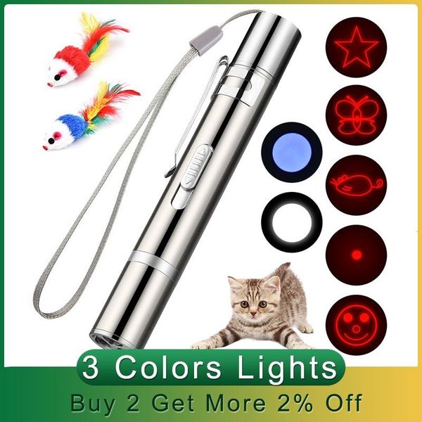 

cat toys funny laser pet toy creative interactive sight pointer pen usb rechargeable exercise training tool