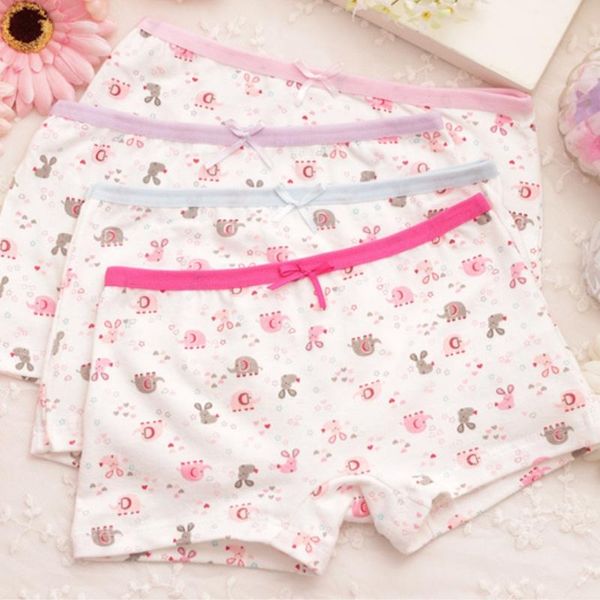 

panties 4pcs/lot 2-9years children cotton soft underwear girl cute cartoon teenage briefs comfortable, Camo