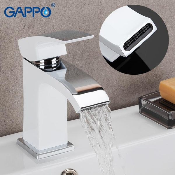 

bathroom sink faucets gappo basin white chrome waterfall tap faucet water mixer washbasin bath brass