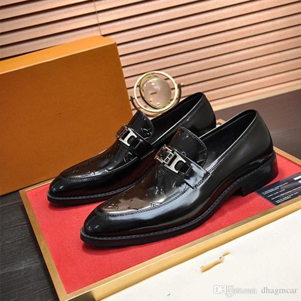 

7 model leather men dress shoes flat genuine leather oxford mens flats wedding party office loafers shoes size 38-45, Black