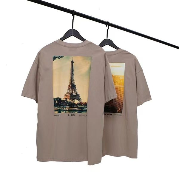 

fashion brand fog season 7 feel of god paris eiffel tower york limited short sleeve t-shirt for men and women, White;black