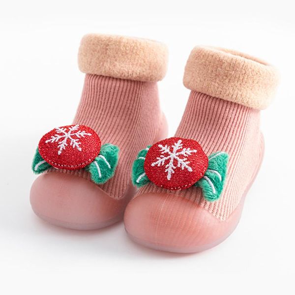 

first walkers girls boys christmas 3d cartoon slipper socks shoes prewalker baby kids infant boy non-slip sock warm snowfield booties