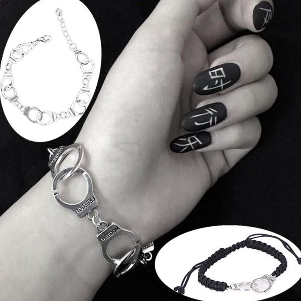 

charm bracelets adjustable handcuffs bracelet for women accessories friendship girl couple, Golden;silver