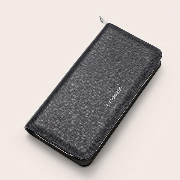 

wallets leather wallet men luxury coin small men's purses pouch long large capacity male clutch card holder1, Red;black