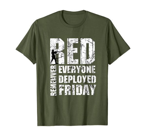 

red friday remember everyone deployed t-shirt, White;black