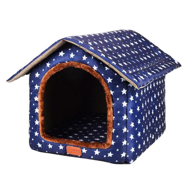 

cat beds & furniture dog house kennel soft pet bed tent indoor enclosed warm plush sleeping nest basket with removable cushion travel access