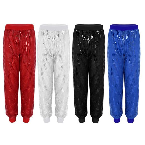 

women's pants & capris yizyif women hip hop glitter sequins hiphop dance costume performance shinny bloomers trousers clubwear harem, Black;white