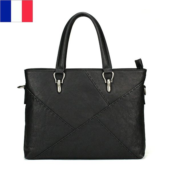 

gosloon french men's handbag leather large capacity busins one shoulder casual briefcase