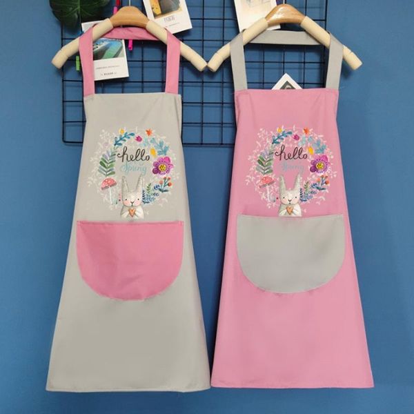 

aprons hand-wiping apron kitchen household waterproof and oil-proof waistband cute fashion men women cooking work clothes