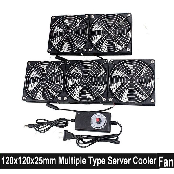 

gdstime 12v 220v 12cm 3x120mm high speed cooling fan mining machine chassis workstation cabinet 120x25mm server cooler fans & coolings