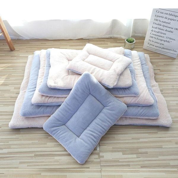 

kennels & pens double sided thickened dog bed short plush pet health washable comfortable met cute cushion calming