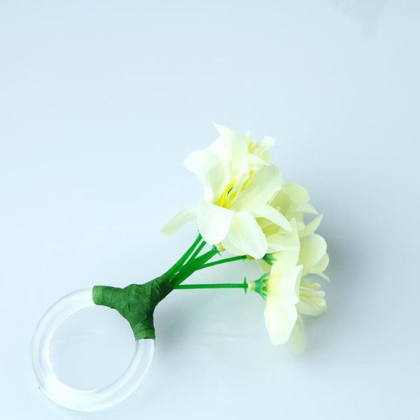 

napkin rings silk flower ring wedding holiday decoration , holder 12 pcs