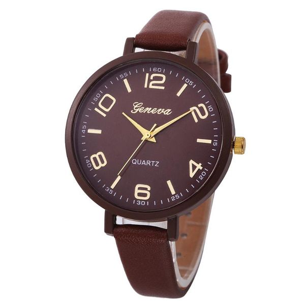 

wristwatches women casual wrist watches ladies checkers faux leather analog watch female clock women's quartz relogio p25, Slivery;brown