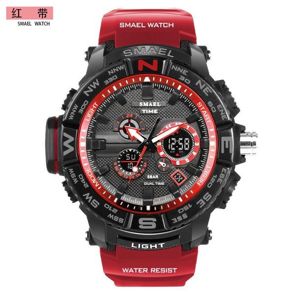 

wristwatches men multi-functional waterproof outdoor sports electronic watch couple, Slivery;brown