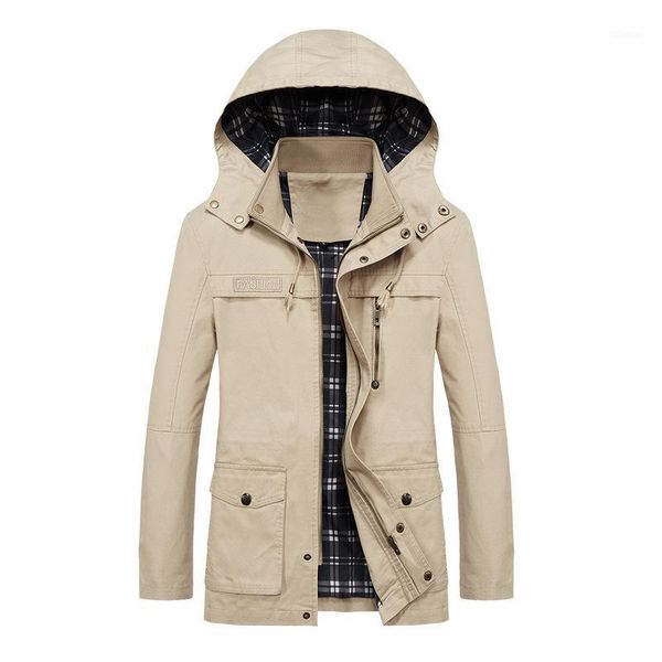 

men's jackets coat autumn female hats windbreaker plus size clothes overcoat fit windproof hombre smart casual 5xl, Black;brown