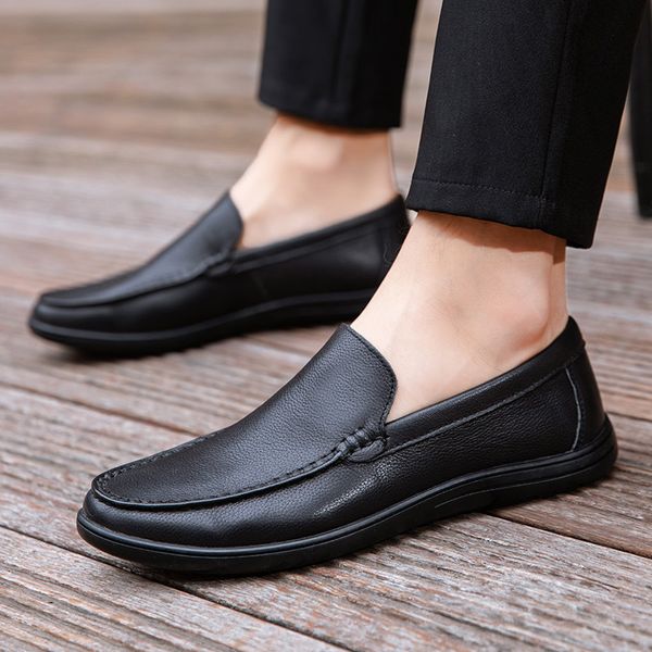 

four seasons fashion men's leather shoes, Black