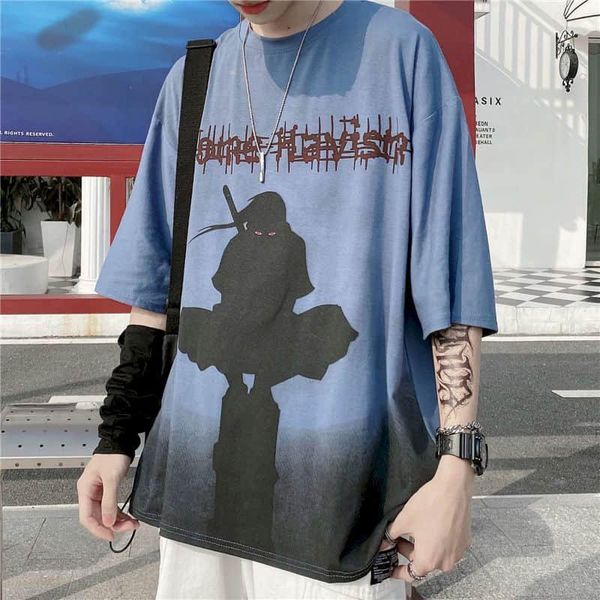 

compassionate men women t-shirt dark decadent short-sleeved original anime clothes hip hop harajuku punk streetwear men's t-shirts, White;black