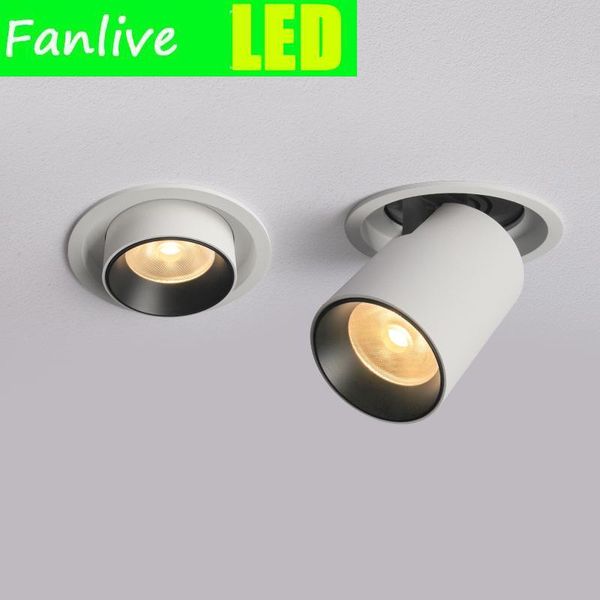 

downlights 10pc led transformer downlight round extendable rotatable bendable recessed spot light cree cob ac90-260v