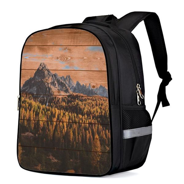 

backpack wood grain toddler boy girl elementary school kindergarten
