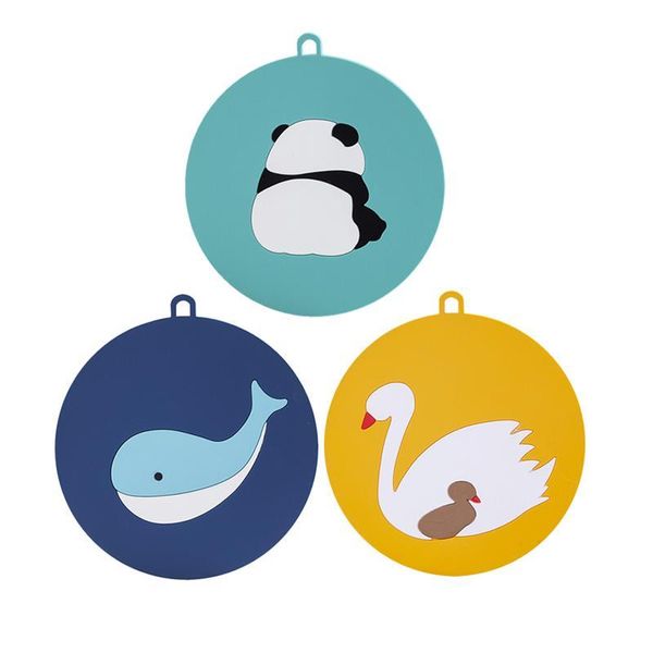 

table runner 3pcs silicone mat crafts heat insulation cartoon cushion pan bowl