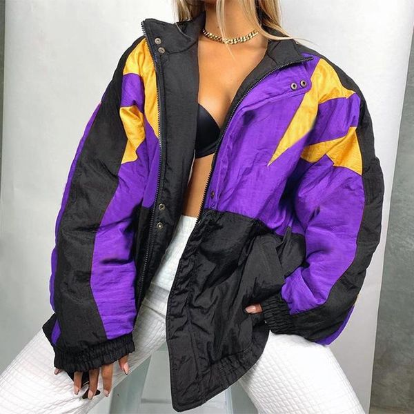 

women's jackets winter warm woman jacket purple yellow zipper pocket button standed collar coat plus size women, Black;brown