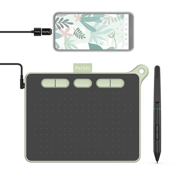 Parblo Ninos S Dijital Tabletler 6 * 4 Inç USB İmza Grafik Çizim Kalem Tablet Destek Android OSU oyunu Online Eğitim